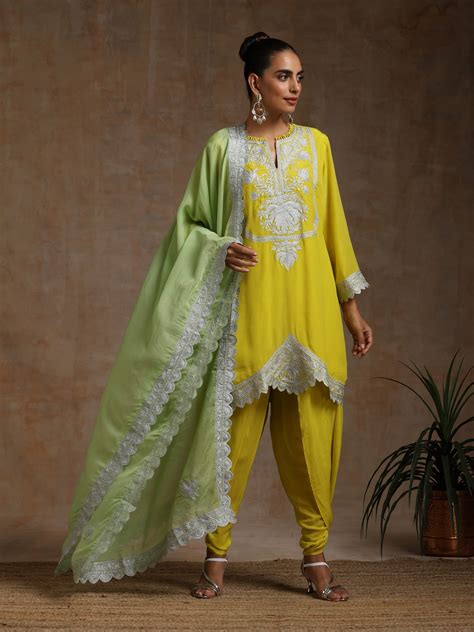 Bandhan Neon Cut Work Suit Set – Wazir C