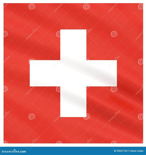 Bandera de Suiza en blanco stock de ilustración. Ilustración de rojo ...