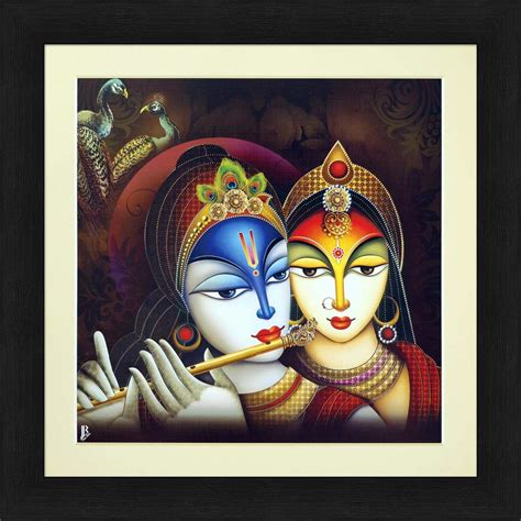 Buy Avercart Lord Krishna with Radha - Symbol of Divine Love Poster ...