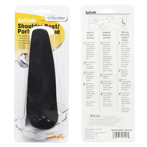 Softalk Antibacterial Black Phone Shoulder Rest | Landline Telephone ...