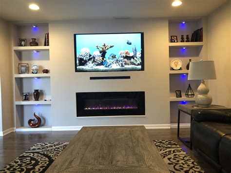 Diy Electric Fireplace And Tv Wall - DIY Ceiling Makeover