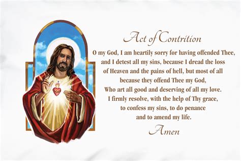 Act Of Contrition Catholic Prayer Old Version Free Download