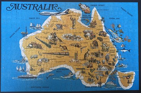 (Vintage 1960s) ‘Map of Australia’ by John Sands. 560 pieces. : r/Jigsawpuzzles
