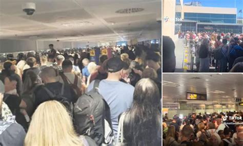 Airport chaos forces British families to 'lift children on to shoulders ...