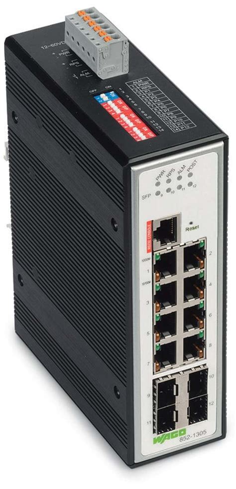 852-1305 WAGO | WAGO Managed 8 Port Industrial Ethernet Switch RJ-45 ...
