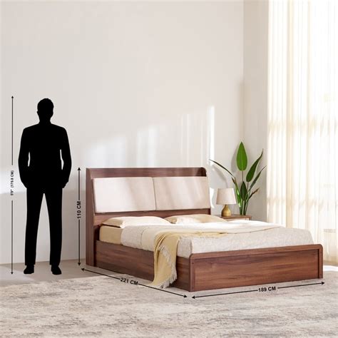 Buy Leon James King Bed with Box Storage - Brown from Home Centre at ...
