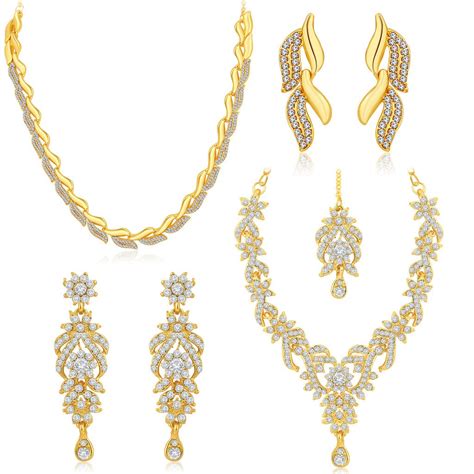 Sukkhi Fascinating Gold Plated Wedding Jewellery Austrian Diamond ...