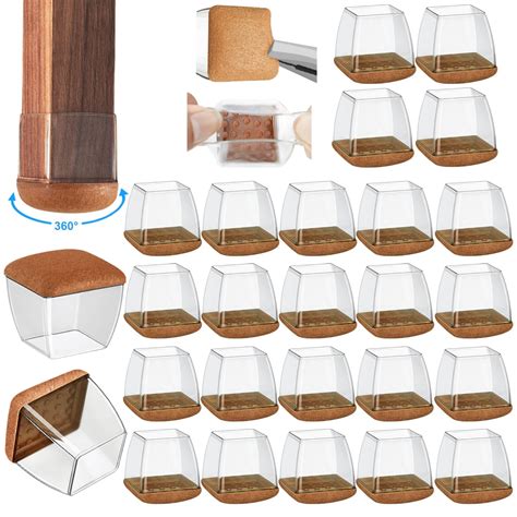 Snapklik.com : 24 Pack Chair Leg Floor Protectors For Hardwood Floors ...