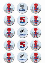 Image result for Spiderman Cupcake Toppers