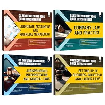 Buy PW CS Executive Chart Books Quick Revision Guide Module 1 Combo Set ...