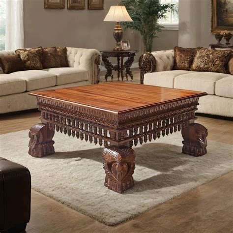 Modern Darbar Vintage Style Ebony Mango Wood Coffee Table – Homes of ...