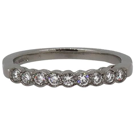Oval Diamond Platinum Eternity Band Ring For Sale at 1stDibs | oval ...