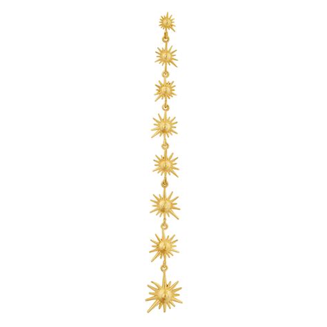 Kantih Earrings – 22K Gold-Plated Sunburst Shoulder-Grazer Danglers ...