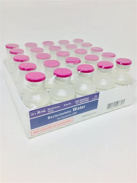 Hospira Pfizer Bacteriostatic Water 30mL | Sterile Multi-Dose Vial ...