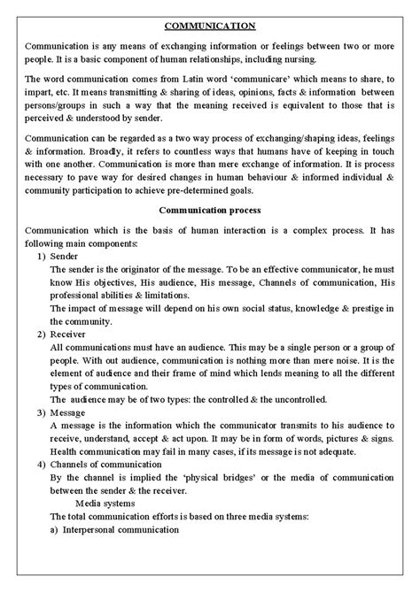 Communication - Good - COMMUNICATION Communication is any means of ...