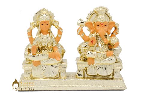 Buy StatueStudio Laxmi Ganesh statue Hindu Lord Lakshmi Ganesha Murti ...