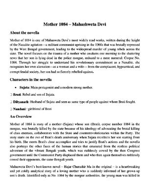 Mother OF 1084 - Summary English Grammar - MOTHER OF 1084 (Novella ...