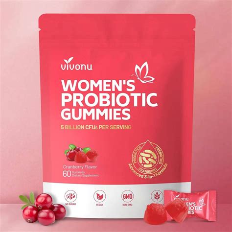 Vitamins and Amino Acids - Vaginal Women Probiotic, Feminine Balance pH Gummies for Healthy Odor ...