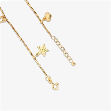 Buy Gold Plated Silver Bracelet Hanging Charms Chain Design