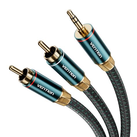 VENTION RCA to 3.5mm Cable 4N OFC HiFi 2-Male RCA to 3.5mm Male Retro ...