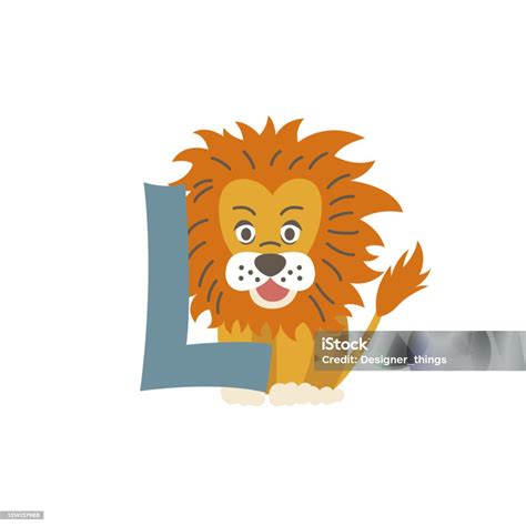 Ilustración de Símbolo Del Alfabeto Animal De Iguana Carta En Inglés Que Aislé Sobre Fondo ...