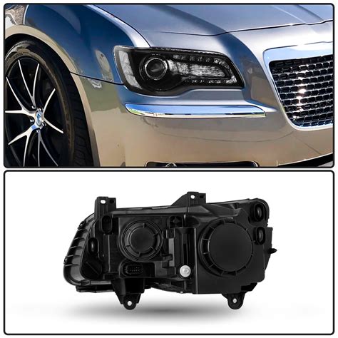 2011-2023 Chrysler 300 Headlights Black Clear Corner Headlamps w/Bulbs ...