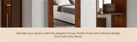 The Attic Lewiston Dressing Table for Bedroom, Solid Wood, Honey Matt ...