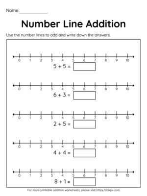 Free Printable Number Line Addition Worksheets in PDF, PNG and JPG ...