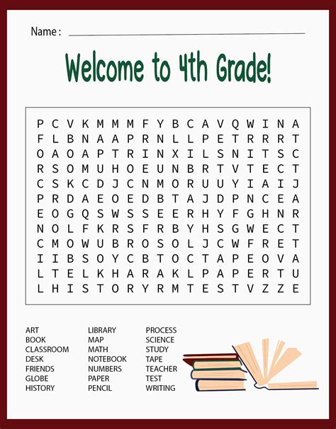 Science Word Search 4th Grade