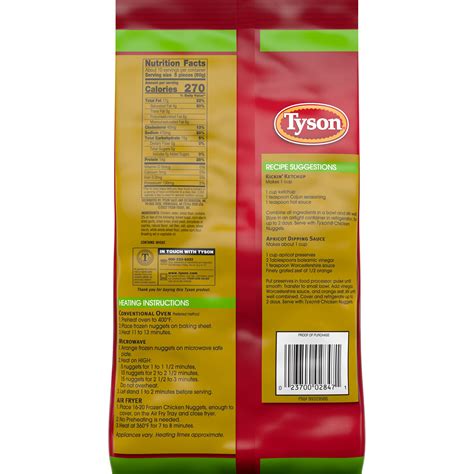 Tyson Chicken Nuggets Nutrition Facts