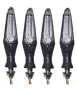ALPHA BEAST Double Side Indicator Led Light Set of 4 (Blue & Orange ...