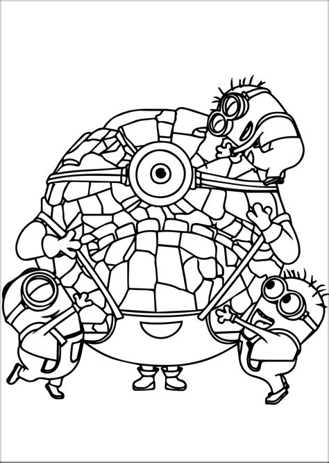 Minion Coloring Pages Dave