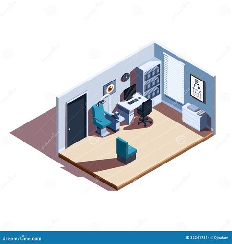 Isometric Ophthalmologist Pediatrics Composition Vector Illustration | CartoonDealer.com #281169258