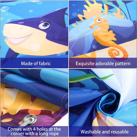 Shark Party Decorations Shark Game Photo Door Backdrop Banner Giant ...