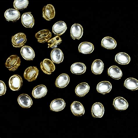Buy silver color Kundan stones online for making necklaces at wholesale ...