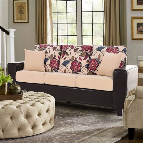 Royaloak Cherry Three Seater Sofa in Fabric : Amazon.in: Home & Kitchen