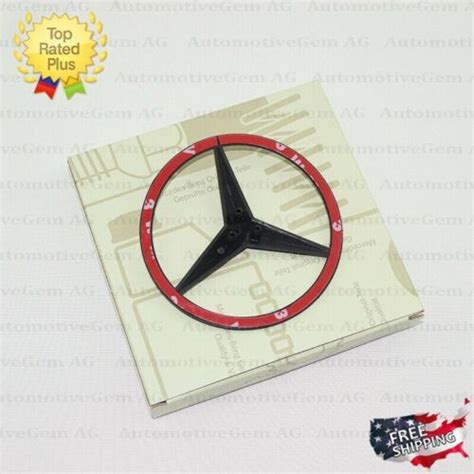 Buy W222 SEDAN Mercedes GLOSS BLACK Star Emblem Rear Trunk Lid Logo ...