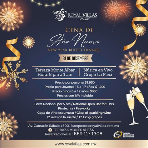 CENA BUFFET DE AÑO NUEVO, Av camarón sabalo 500, 82110 Mazatlán Centro ...