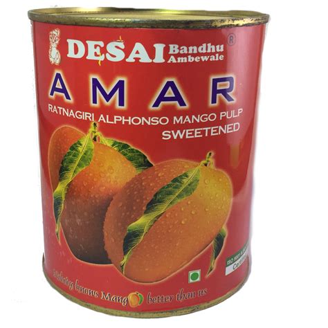 Amar Alphanso Mango Pulp Tin - Desai Bandhu Ambewale – SwiftIndi