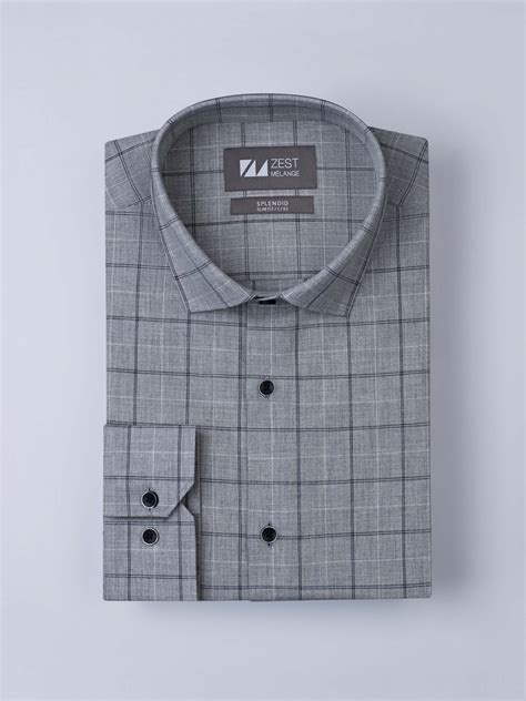 Grey Checks Shirt – Zest Mélange