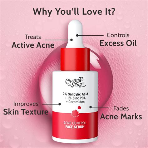 2% Salicylic Acid Face Serum for Acne Control - 30ml | Chemist At Play ...
