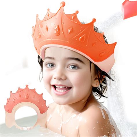 Amazon.com: KOMIDK Baby Shower Cap Shield Bathing Cap Safe Silicone ...
