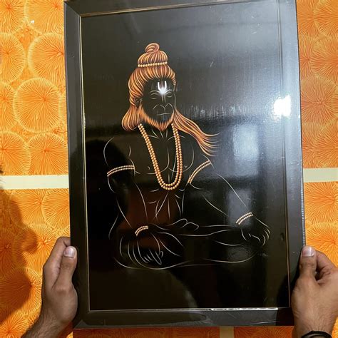 Sanvik Creation Hanuman Ji Photo Frame on MDF Wood Digital Printed for ...