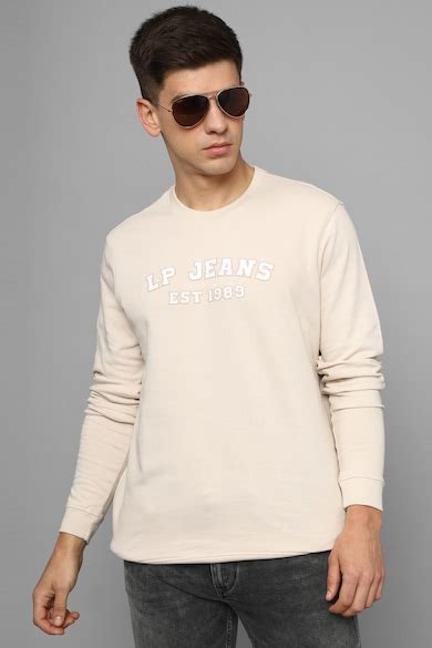 Buy Men Casual Cream Graphic Print Sweatshirt Online - 871602 | Louis ...