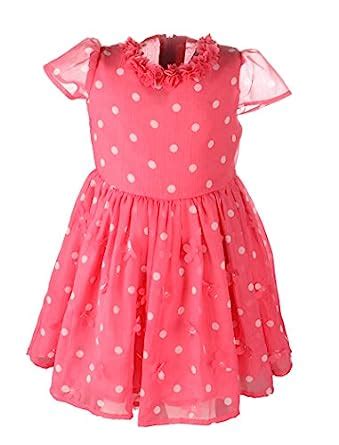 Chicabelle Girls' Cap Sleeve Pink Chiffon Party Dress (CH-44BG16_Pink ...