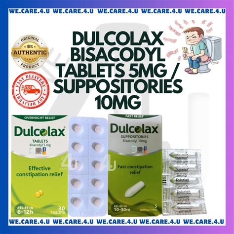 DULCOLAX BISACODYL SUPPOSITORIES 10MG / TABLETS 5MG [ CONSTIPATION ] [ TABLETS ] | Shopee Malaysia