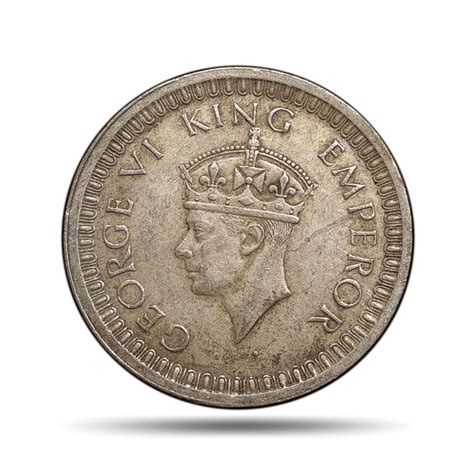 COINIACS Silver Authentic 11.6 Grams One Rupee VI (1940-45) British ...