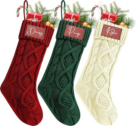 Amazon.com: Dreamdecor Personalized Christmas Stockings with Names ...