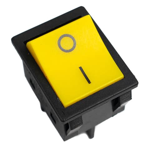 Buy 30A 250V DPST ON-OFF Rocker Switch (Yellow) at electronifyindia.com ...
