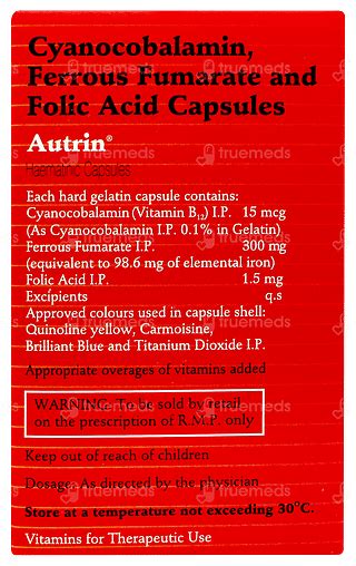 Autrin Capsule: Uses, Side Effects, Price & Substitutes